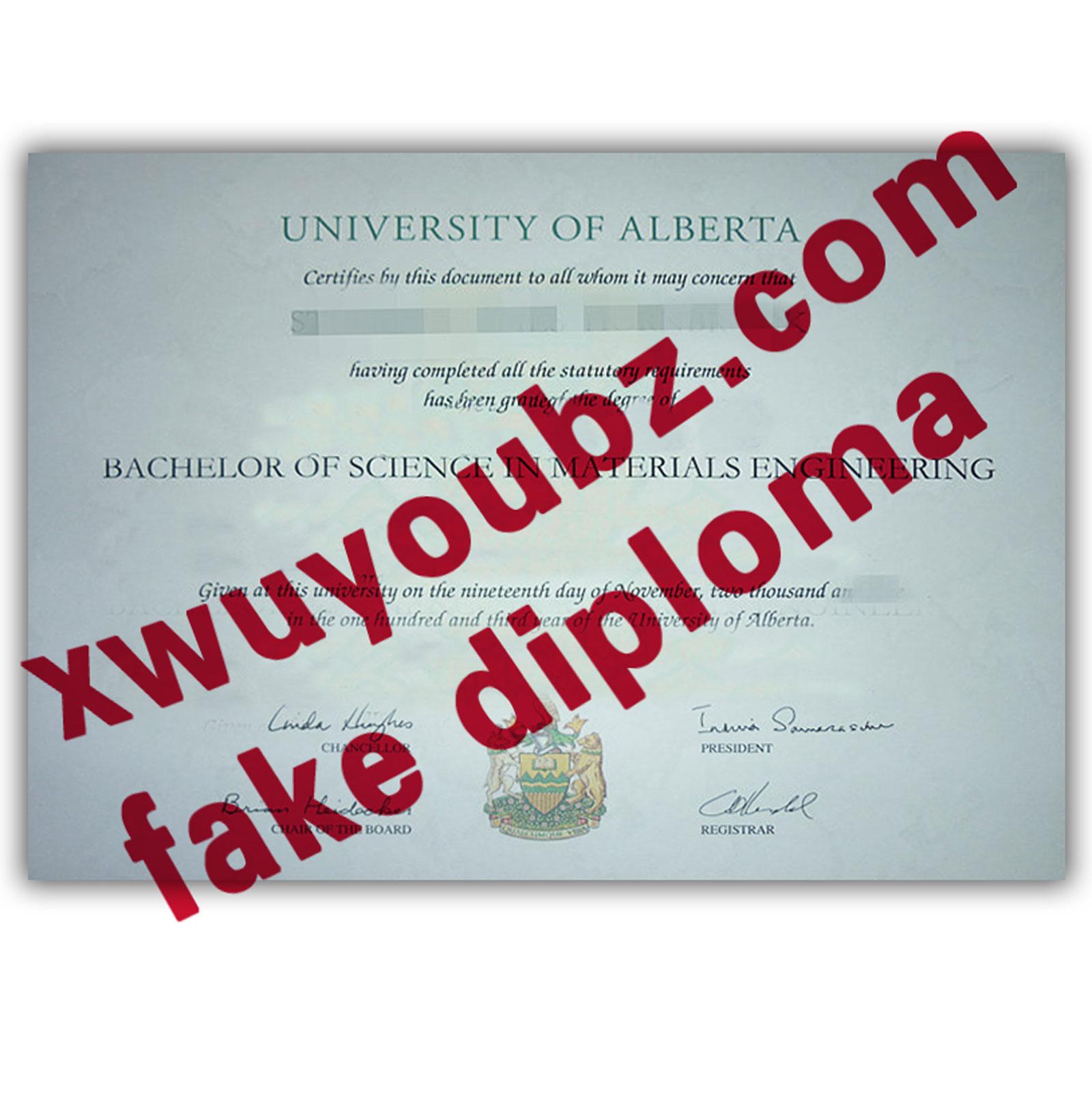 Sample of University of Alberta Diploma production 