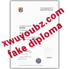 精工制作英国文凭伯明翰大学毕业证书（英文名：University of Birmingham fake diploma）