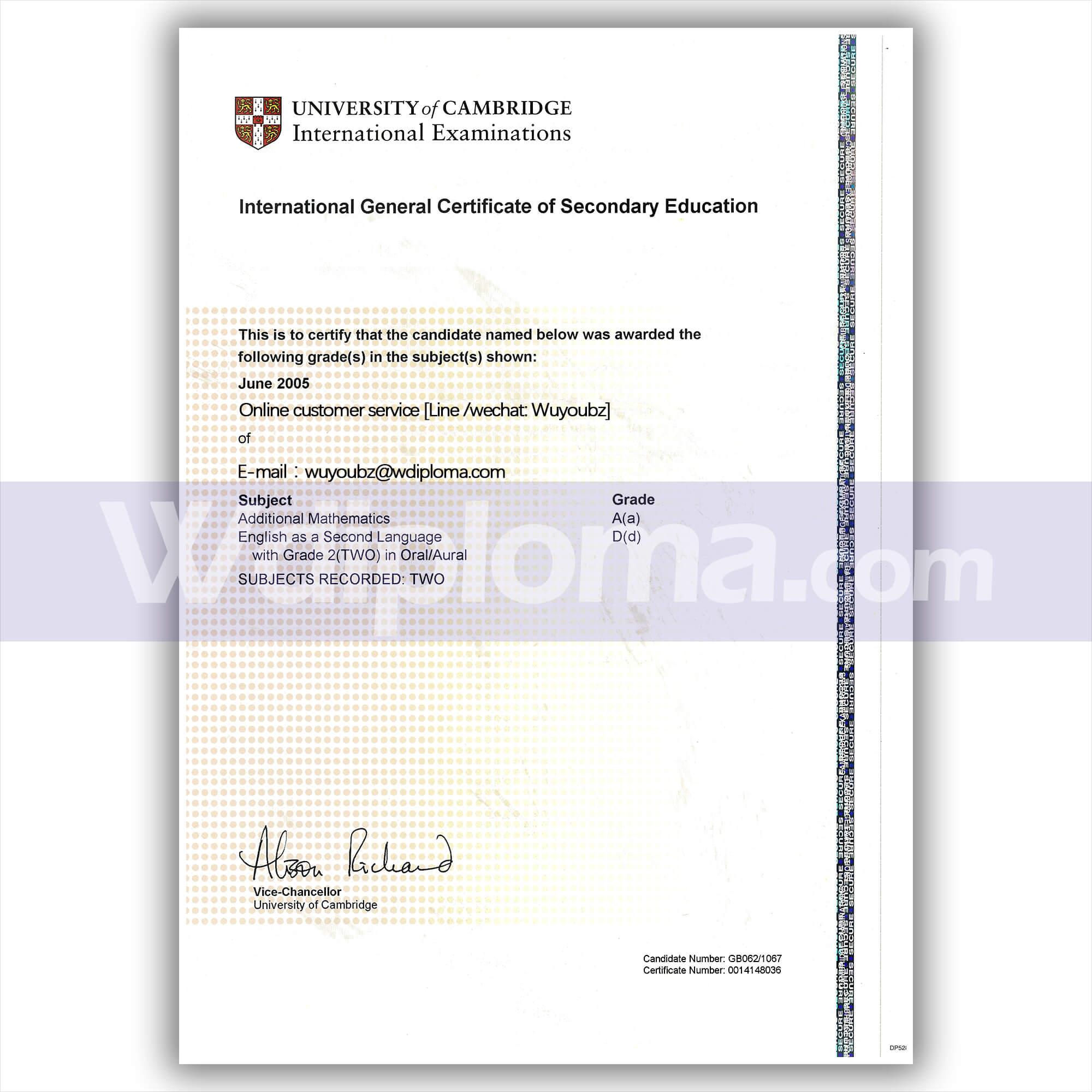 university of cambridge international examination certificate In Fake Diploma Certificate Template